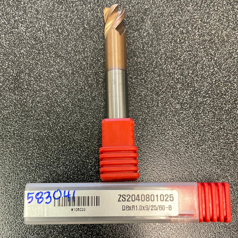 8mm x 8 x 9 x 60, 4F, R1, CRB, AlTiN (583041)