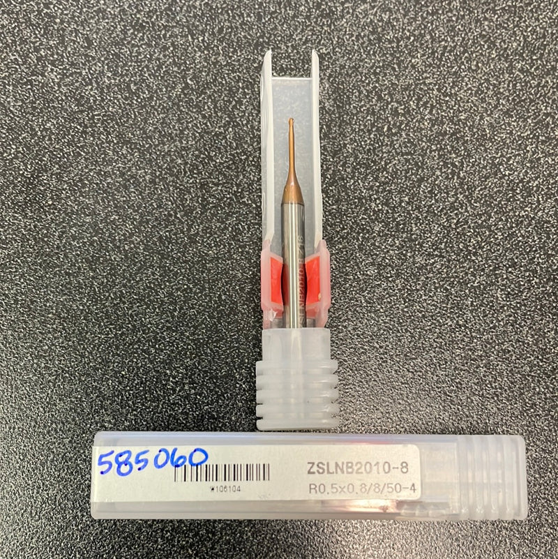 1mm x 4 x 0.8 x 50, 2F, B, CRB, AlTiN (585060)