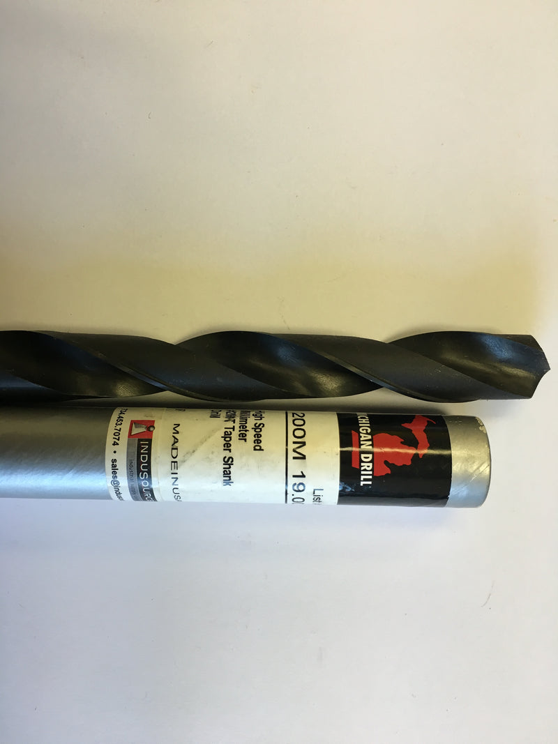 19mm, MT2, HSS Taper Shank Drill