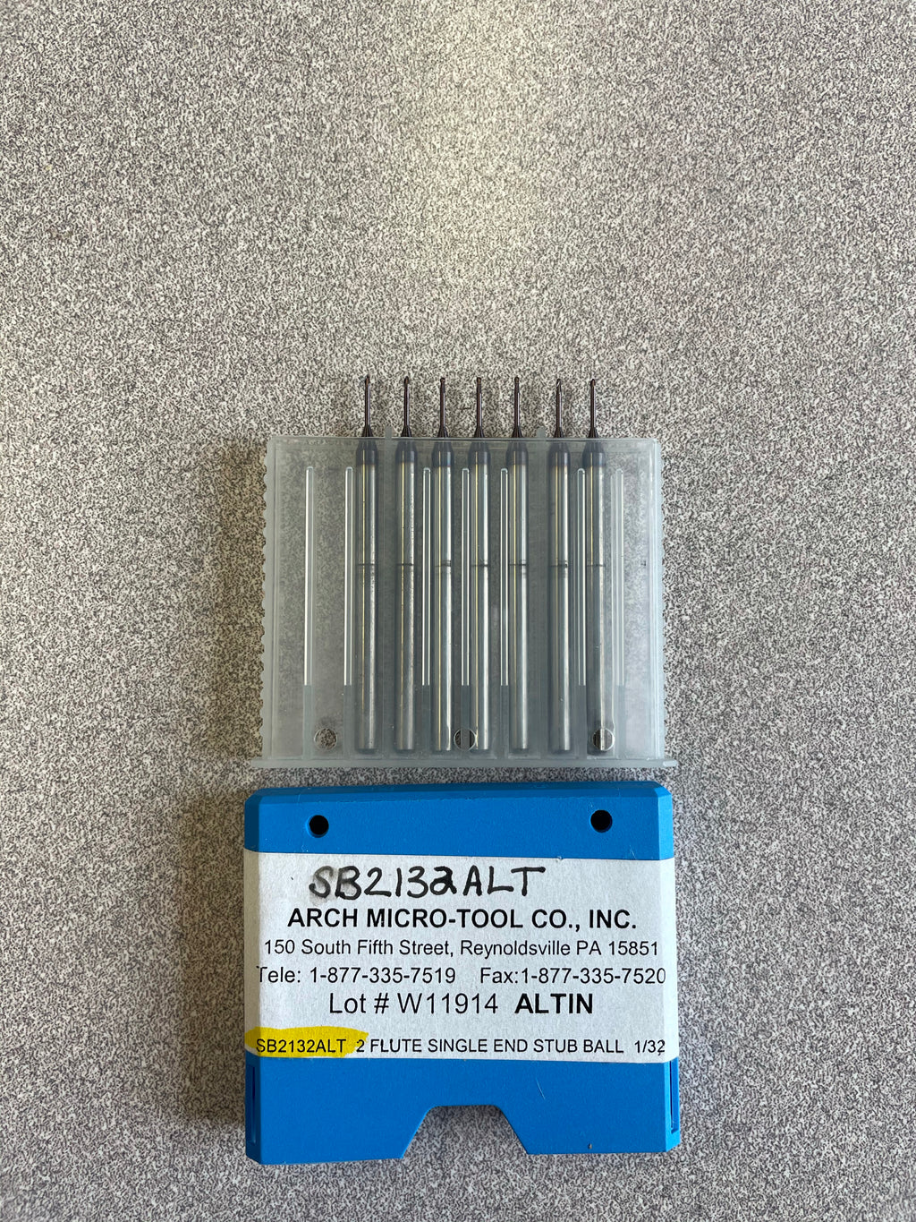 1/32 x 1/8 x 1/32 x 2, 2F, B, CRB, AlTiN