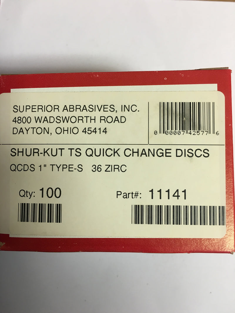 11141 (1", 36 gr., S, Zirc. Disc)