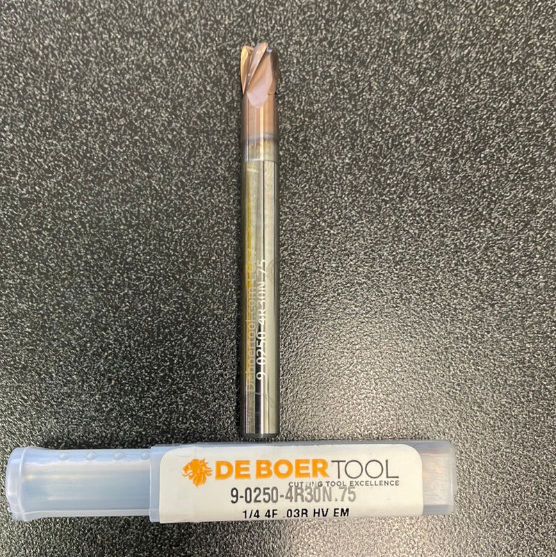 1/4 x 1/4 x 5/16 x 2-1/2, 4F, R030, CRB, TiXCo4 (9-0250-4R30N.75)