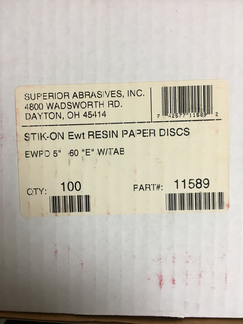 11589 (5", 60 gr., A/O PSA Disc, F)