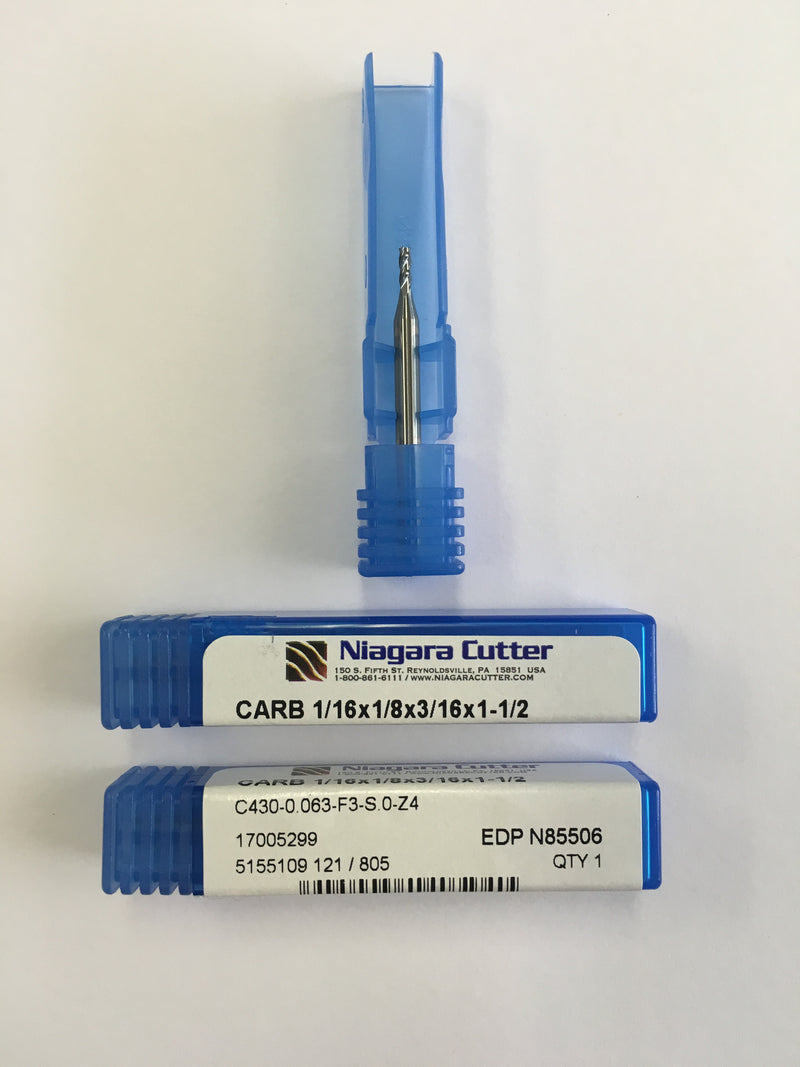 N85506 (1/16 x 1/8 x 3/16 x 1-1/2, 4F, S, CRB)