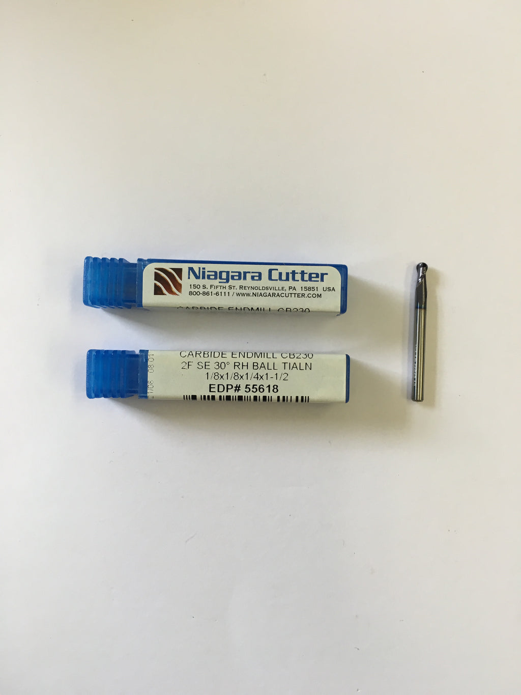 N55618 (1/8 x 1/8 x 1/4 x 1-1/2, 2F, B, CRB, TiAlN)
