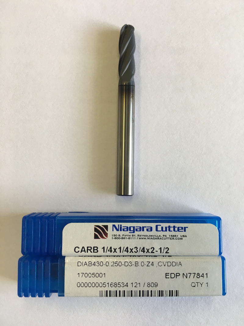 N77841 (1/4 x 1/4 x 3/4 x 2-1/2, 4F, B, CRB, DC)