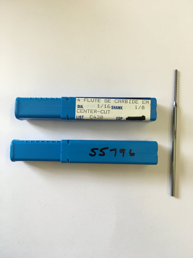 N55796 (1/16 x 1/8 x 1 x 4, 4F, SQ, CRB, TiAlN)