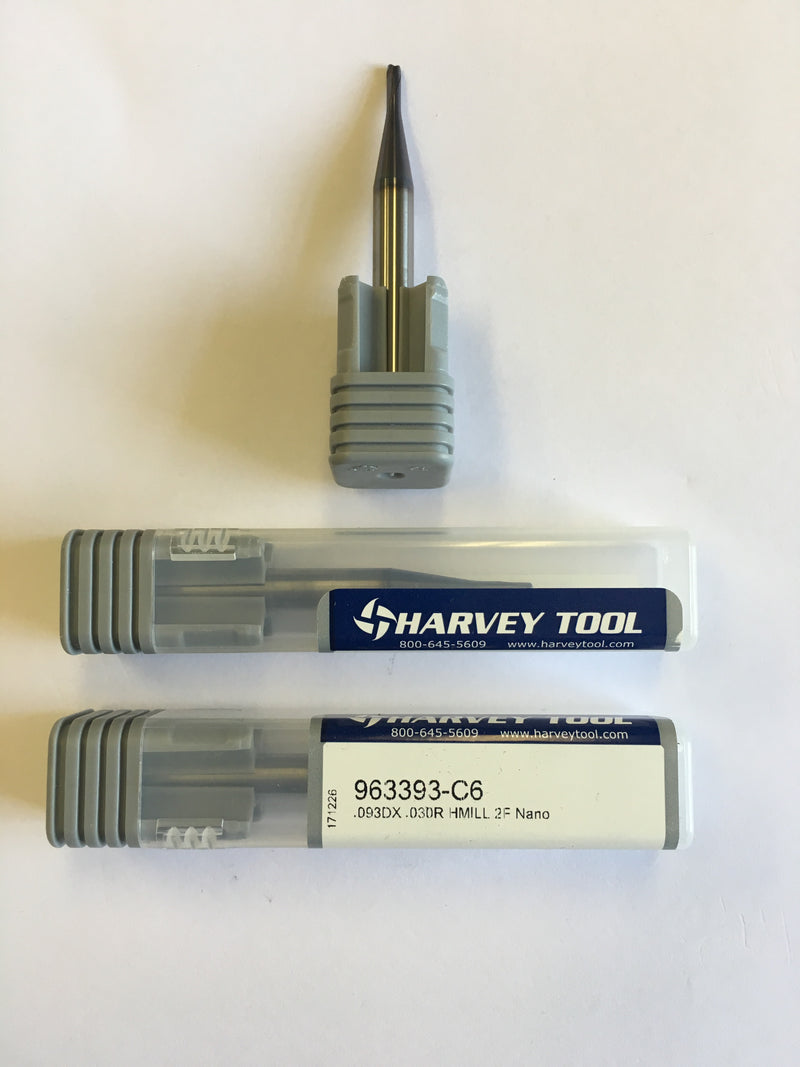 963393-C6 (3/32 x 1/4 x .074 x 2-1/2, 2F, R030, CRB, AlTiN)