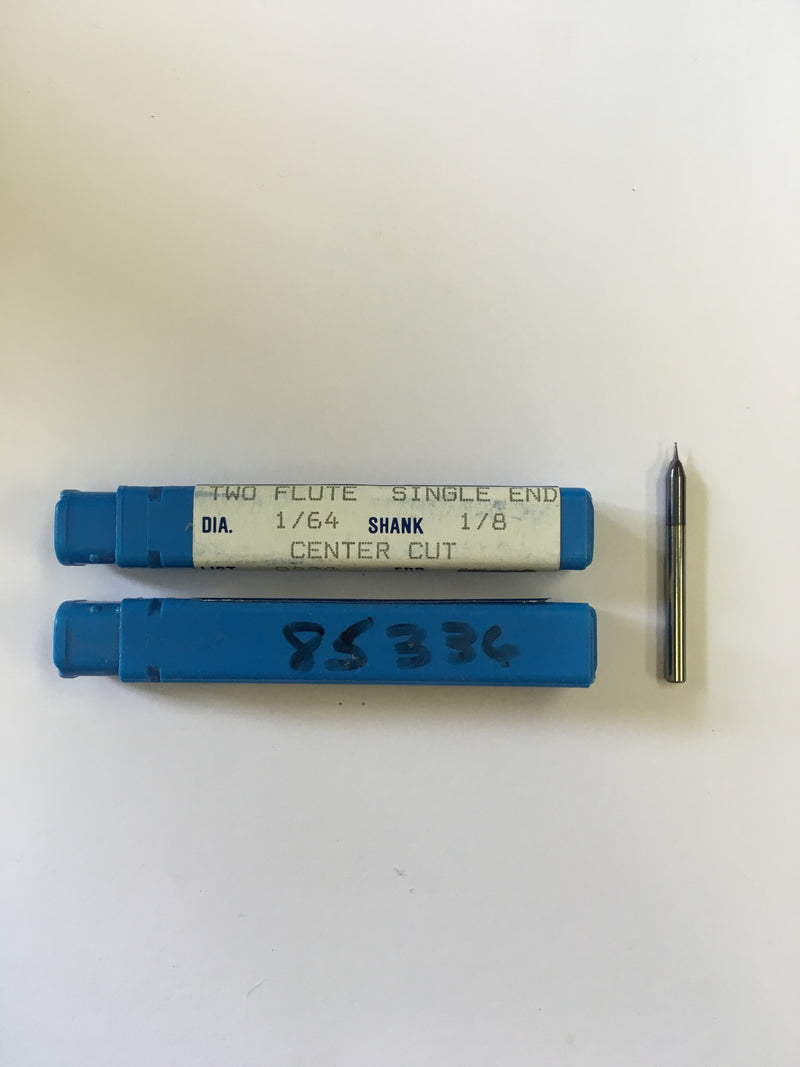 N85336 (1/64 x 1/8 x 1/32 x 1-1/2, 2F, S, CRB, TiAlN)