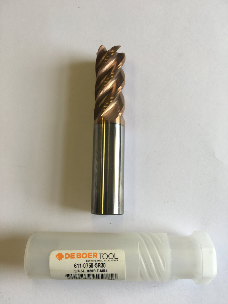 611-0750-5R30 (3/4 x 3/4 x 1.65 x 4, 5F, R030, CRB, TiXCo4)