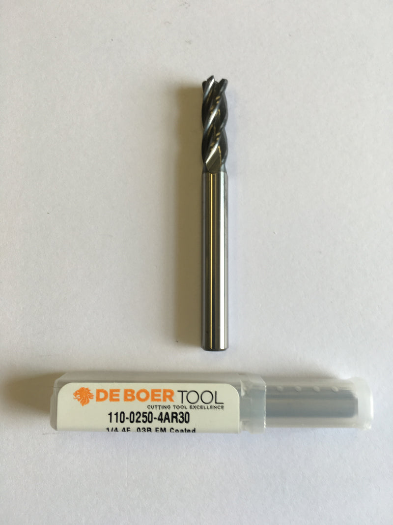 1/4 x 1/4 x 3/4 x 2-1/2, 4F, R030, CRB, A4 (110-0250-4AR30)