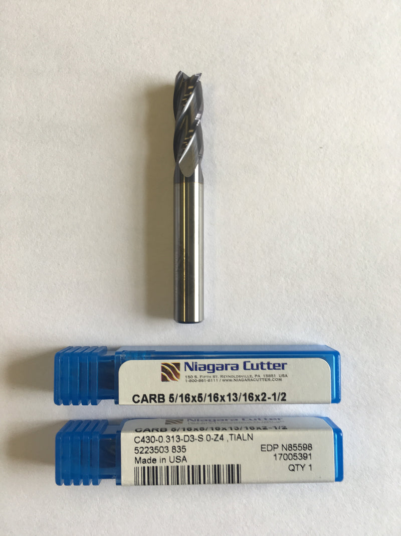 N85598 (5/16 x 5/16 x 13/16 x 2-1/2, 4F, S, CRB, TiAlN)