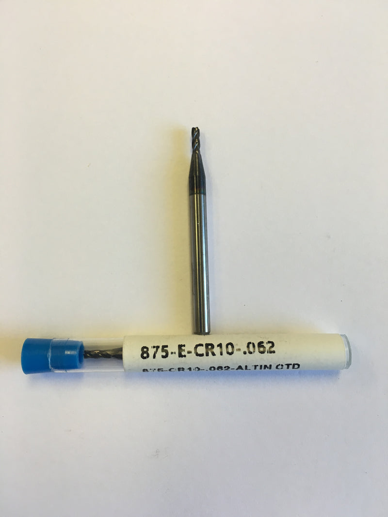 875-E-CR10-.062 (1/16 x 1/8 x 3/16 x 1-1/2, 4F, R010, CRB, AlTiN)