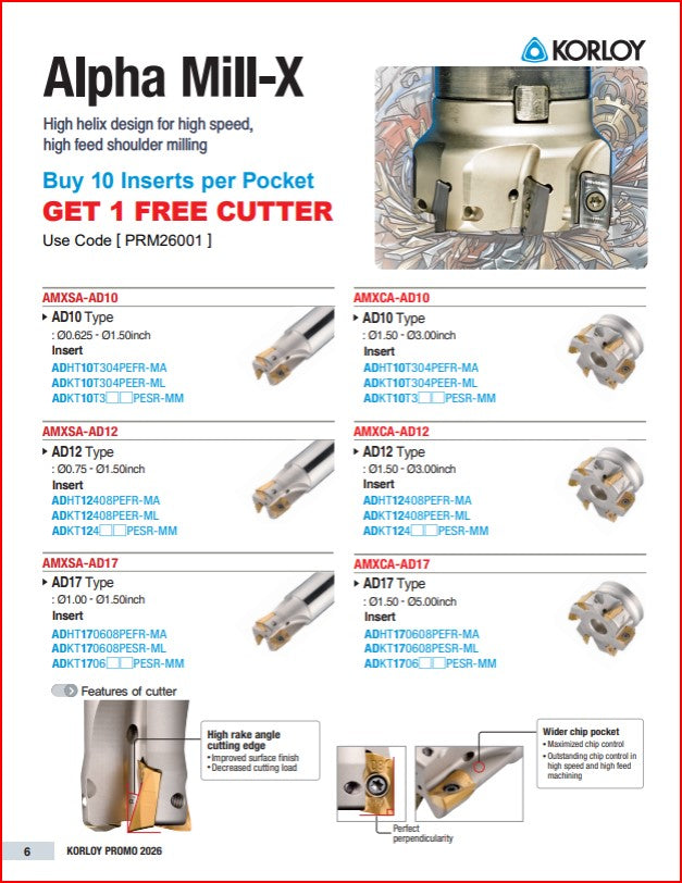 BUY 10 INSERTS PER POCKET GET 1 FREE CUTTER