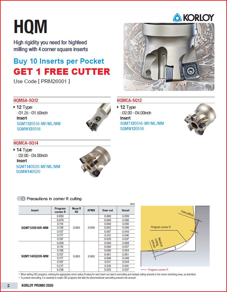 BUY 10 INSERTS PER POCKET GET 1 FREE CUTTER